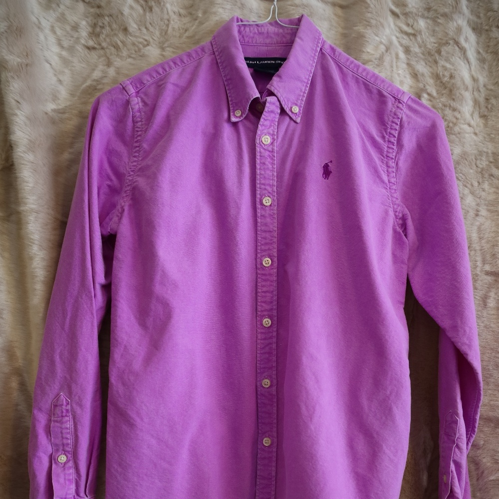 Bright purple Ralph Lauren button down shirt